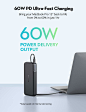Amazon.com: Portable Charger RAVPower 20000mAh 60W PD 3.0 USB C Portable Charger Power Delivery 2-Port Power Bank Charging Compatible with MacBook Air Pro iPhone 11 Pro Max iPad Pro 2018: spectrum-US