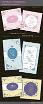 Sweet Floral Wedding Card 婚礼卡模板素材设计源文件-淘宝网
