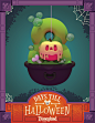 Disneyland halloween countdown : 3D Numbers illustration for Disneyland halloween countdown that I was commissioned to do for Nomadic Agency . The border illustration was made by Adam Grason 