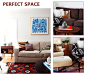 沙发区色彩搭配30平客厅装修效果图