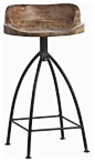 Arteriors Henson Wood Iron Swivel Stool - traditional - bar stools and counter stools - Candelabra: 