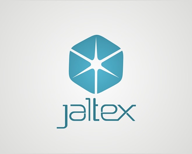 Jaltex眩光六边形图形标志设计log...