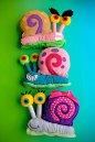 snails. All from sponge bob :-) Maybe I could make these for the goodie bags. I do love a challenge!