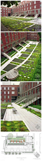 学生宿舍由位于29号花园街的一幢旧警察局办公楼改建而成，它也是波士顿地区屋顶绿化的典范。第二层的花园建在车库屋顶上部，为居住者提供了一个宜人的户外休闲场所，同时使其成为校园中最有吸引力的宿舍之一。http://t.cn/zYETdHp