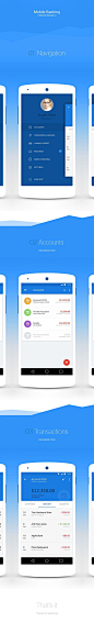 Mobile banking app UI. If you like UX, design, or design thinking, check out theuxblog.com: 