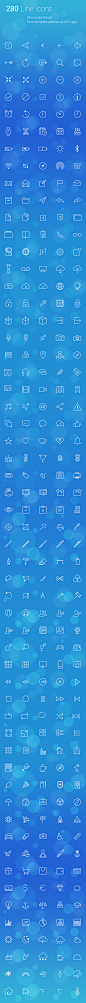 280 Line Icons on Be...@Notwodesign采集到icon_剪影图标(124图)_花瓣UI 交互设计