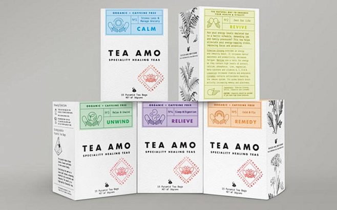 茶包形象包装设计（设计师为Tea Amo...