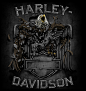 关于Harley Davidson哈雷的创意插画作品