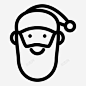 圣诞老人化身胡子图标 设计图片 免费下载 页面网页 平面电商 创意素材