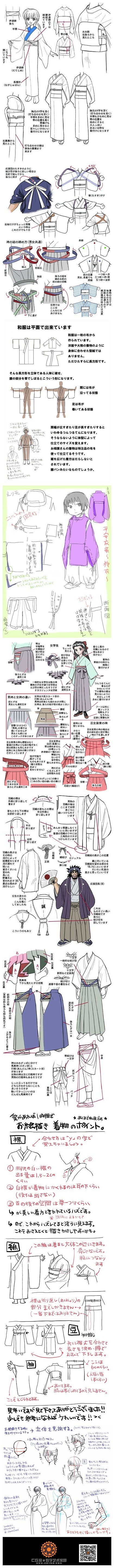 CG窝数字艺术家园网：和服的穿法及其在绘...