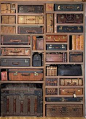 Uniques display/storage of vintage & antique suitcases