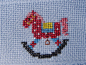 Cross Stich : Rocking Horse Baby Cross Stitched Hand Towel by vetrocolorato, $7.00
