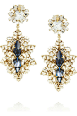 Bijoux Heart | Gold-plated Swarovski crystal drop earrings | HT
