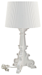 Bourgie Style Acrylic Table Lamp in White