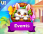 UI Design for special events : UI Design for different events in the game "Hawaii Match 3 Mania".You can play here: https://www.g5e.com/ru/games/hawaii-match3-mania