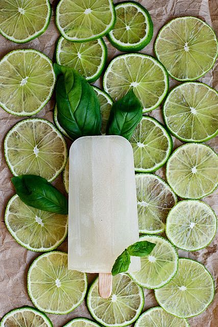 Lime Basil Gin Ice P...