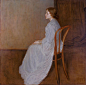 Sedící žena (Dívčí podobizna) / Sitting Woman (Girl’s Portrait), 1906, Jakub Obrovský. Czech (1882 - 1949) ​​​​