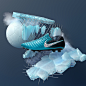 NIKE F.C. | TIEMPO ICE : Nike Portland contacted us to participate in their new FIRE / ICE campaign, where the Graphics were distributed to several Art Direction Studios all around the world, each one was responsible for making a new Graphic for the boot.