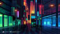 General 1920x1080 Romain Trystam digital art cityscape city lights colorful street street light_海报背景 _T2018817 #率叶插件 - 让花瓣网更好用#