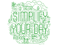 Simply Salad grass nature dogs green character trees typogaphy line art