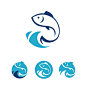 卡通鱼logo设计图片