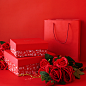 情人节礼品盒包装盒LOVE系列红色礼品盒礼物包装盒 长方形盒子-淘宝网
