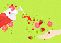 洗洁精 水果精华 新鲜植物 洗化插图插画设计AI tid111t002116