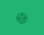 MV商标设计 MV字母 VM字母 圆形 绿色 简约 图形
