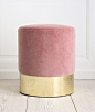 gorgeously simple stool // #brass