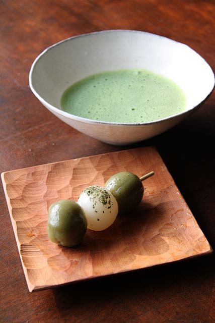 Japanese matcha tea ...