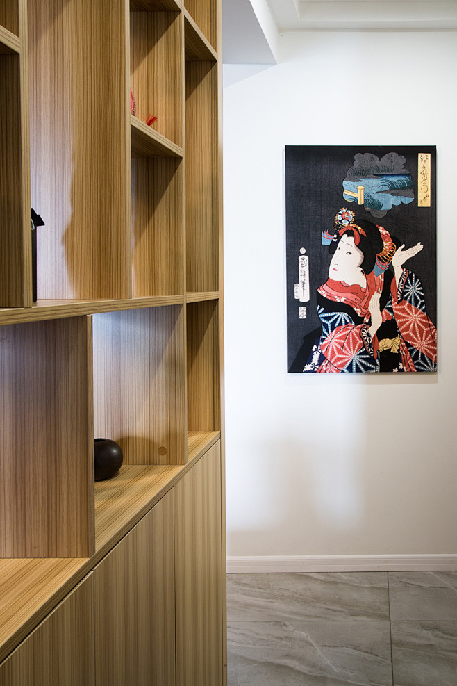 二居室日式风格家装饰画图片