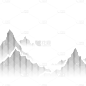 纹理通用黑色线条山水元素素材