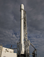 THAICOM 8 : Falcon 9 vertical with THAICOM 8 satellite at Space Launch Complex 40 in Cape Canaveral, FL.