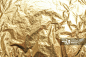 Golden foil texture background_创意图片