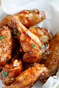 Honey BBQ Chicken Wings - 3 ingredients, no deep-frying, the easiest and crispiest chicken wings ever with delicious and sticky sweet honey bbq sauce | rasamalaysia.com