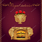 皇家室内有壁炉装饰狮子数字和狮子的头，玫瑰和红宝石