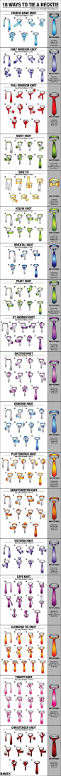 18 ways to tie a necktie How to videos