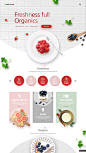 水果奶油蛋糕 蓝莓草莓 柠檬西柚 餐饮美食页面设计PSD_UI设计_Web界面