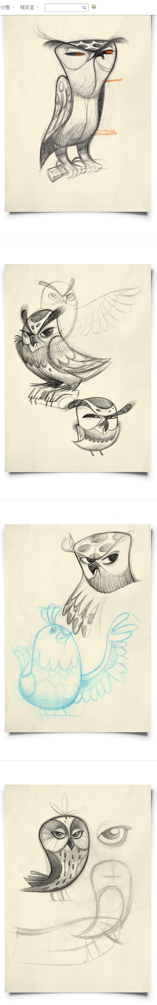Owls猫头鹰插画设计 DESIGN设计...