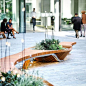 Mobilier urbain - design - banc - bench - vegetal - bois - wood - Tricoire - metal - mobilier - urbain - outdoor - street furniture