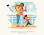 Kids' Vacation Highlights – Huffington Post : Editorial illustrations for a Huffington Post article about kids' vacation highlights