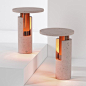 Davidpompa pairs pink volcanic rock and copper for Ambra lamp range