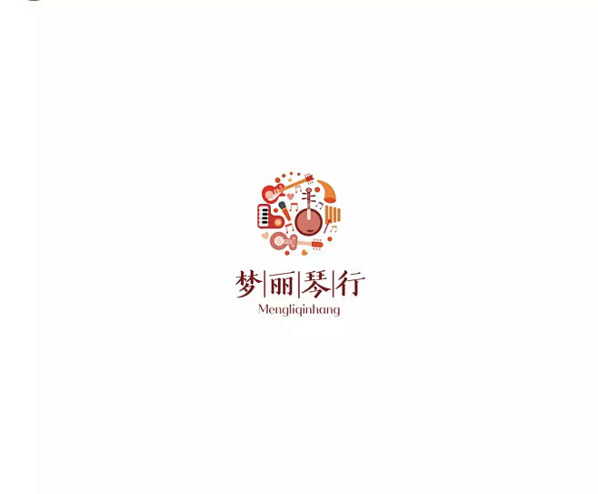 学LOGO-梦丽琴行-琴行logo-多元...