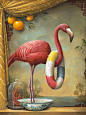 Kevin Sloan || Modern Wilderness - Love the surreal elements in this piece.  Almost like a collage.