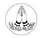 双手合十表示对佛祖的尊敬