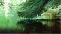 动画电影《言叶之庭》中唯美下雨场景动态GIF图片