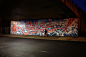 Yes! Dumbo Improvement Project Mural : The studio was commissioned by the DUMBO Improvement District in partnership with Two Trees Management Co and the NYCDOT Urban Art Program to paint two 80 foot long murals on the walls of the Brooklyn-Queens Expressw