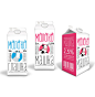 Milk packaging. on Behance