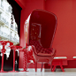 中国红色的椅子。