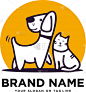 creative logo design dog and cat template